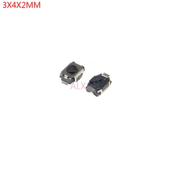 100ШТ 3x4x2 мм 2PIN smd тактильный кнопочный переключатель Micro key power тактильные переключатели 3x4x2 3*4 *2 ММ Легкое касание