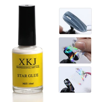 16 мл клея для фольги для ногтей Нет необходимости лечить Инструменты для украшения ногтей Galaxy Star Переводная наклейка из фольги Клейкий клей