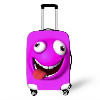 18-32-дюймовый Кавайный Фиолетовый Эластичный Утолщенный багаж, защитный чехол для чемодана, защитный чехол для мешка для пыли, Мультяшный дорожный чехол