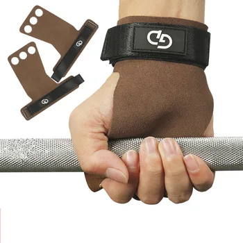 3-пальцевые кожаные рукоятки для тяжелой атлетики для подтягиваний Гимнастики и кросс-тренировок Полная защита ладоней для предотвращения разрывов