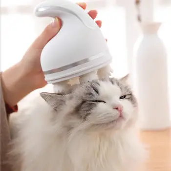 3D электрический массажер для головы Многофункциональный массажер для домашних кошек и собак, вибрирующий массаж кожи головы, предотвращает выпадение волос, снимает стресс