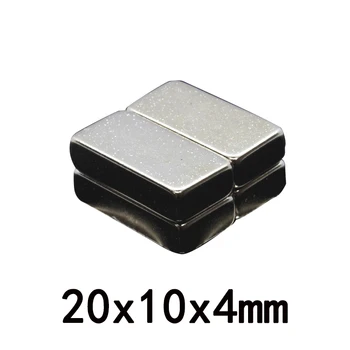 5 ~ 100шт 20x10x4 мм Сильный квадратный неодимовый магнит 20мм *10мм NdFeB Магнитный 20x10x4mm Редкоземельные магниты 20*10*4 мм N35