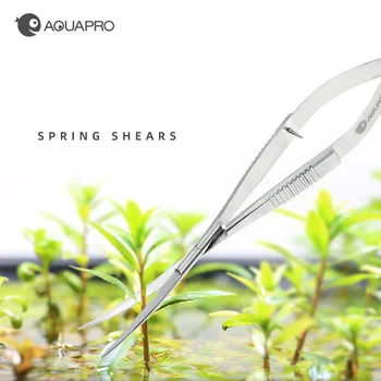 Aquapro 16 см Аквариумные Противоскользящие Пружинные Ножницы Из Нержавеющей Стали Для Аквариумных Растений Ножницы Для Очистки Водной Травы acuario