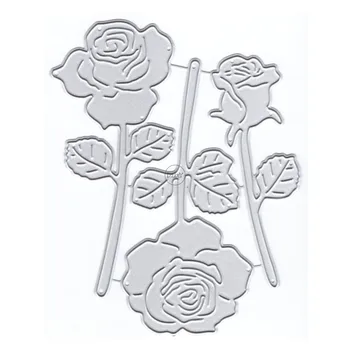 DzIxY Rose Flower Металлические Режущие Штампы для Изготовления Открыток Наборы Штампов Для Тиснения Бумаги Альбомные Поделки 2023 Новые Шаблоны Трафареты