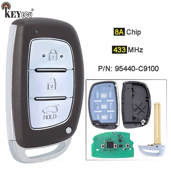 KEYECU 433 МГц 8A Чип P/N: 95440-C9100 Замена 3 Кнопок Keyless-Go Smart Remote Брелок для Hyundai IX25 Creta 2017 +