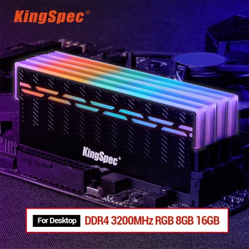 Kingspec RGB Memory DDR4 PC 16GB 8GB Ram 3200 МГЦ 1.35V Memoria DDR4 RGB XMP 288pin Для Компонентов Материнской платы Настольного Компьютера