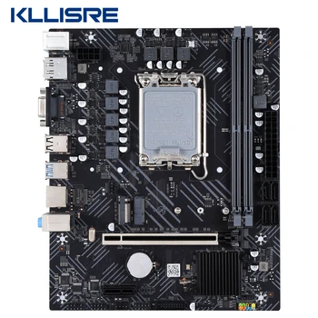 Kllisre Настольная Материнская плата H610 LGA 1700 Поддерживает Intel Core i3/i5/i7/i9 12-й процессор Двухканальная память DDR4 NVME M.