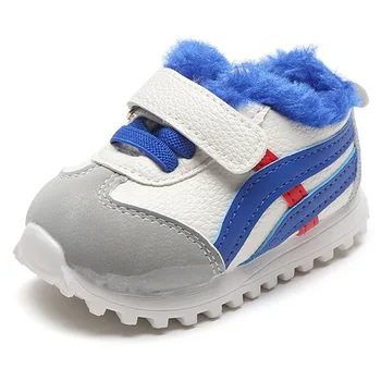 Kruleepo Для младенцев, осенне-зимняя плюшевая повседневная обувь для новорожденных Девочек, малышей и мальчиков, Спортивные кроссовки, Нескользящие мюли Schuhe из воздушной сетки