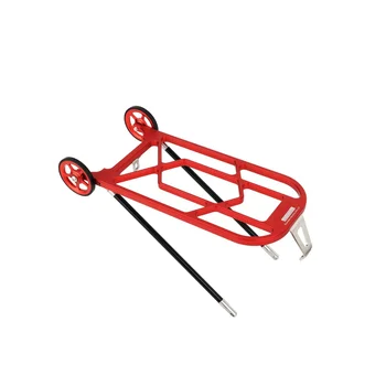 Liteplus для Brompton Складная задняя полка велосипеда Алюминиевый сплав с легким колесом Складная задняя стойка велосипеда, красный
