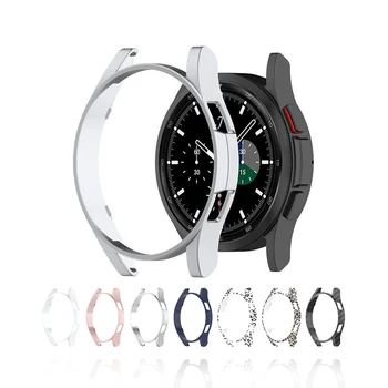 Samsung Watch 4 Case PC Screen Protect Для Galaxy Watch 4 40 мм 44 мм Универсальный Бампер С Полным покрытием Watch 4 4 мм 46 мм Закаленная Пленка