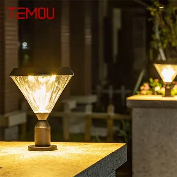 TEMOU Solar Classic Wall Outdoor Light Светодиодный водонепроницаемый светильник на столбе для дома, патио, веранды