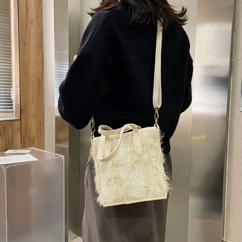 TRAVEASY 2023, новые модные повседневные сумки, Золотая шелковая плюшевая сумка, модная сумка через плечо, женские сумки через плечо