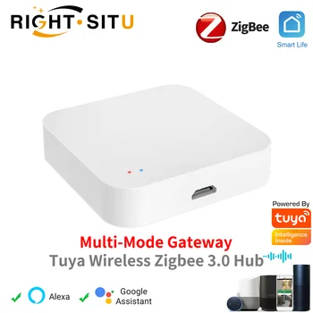 Tuya Zigbee Wireless Hub Gateway Для автоматизации умного дома для устройств Zigbee Через Smart Life Работает с Alexa Google Home