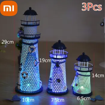 Xiaomi Lighthouse Креативный орнамент, Навигационные поделки, Средиземноморский маяк Ручной работы, Декоративный ночник, Светодиодный фонарь, подарок