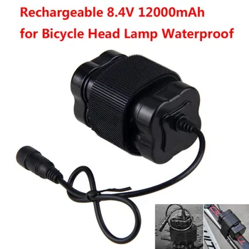 Аккумуляторная батарея емкостью 12000 мАч для велосипедного фонаря, сигнальная лампа ночной безопасности велосипеда