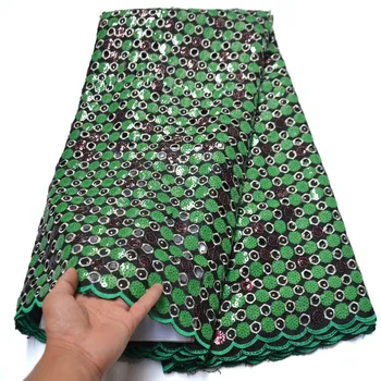 Африканский Французский Тюль Кружевная ткань с блестками 2021 Высококачественный Кружевной материал Нигерийские кружевные ткани для пошива одежды 01