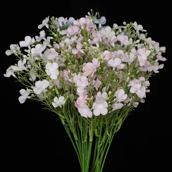 Белые искусственные цветы Гипсофилы, Свадебный букет, сделанный своими руками, Композиция из искусственных цветов, декор для дома