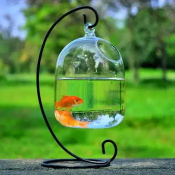 Ваза, аквариум, Прозрачное подвесное стекло, Креативный декор для аквариума для гостиной