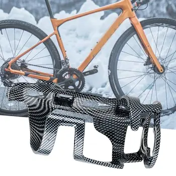 Велосипедная подставка для бутылок с рисунком из углеродного волокна, встроенная защита от падения, велосипедный держатель для бутылки с питьевой водой и чайника для горного велосипеда