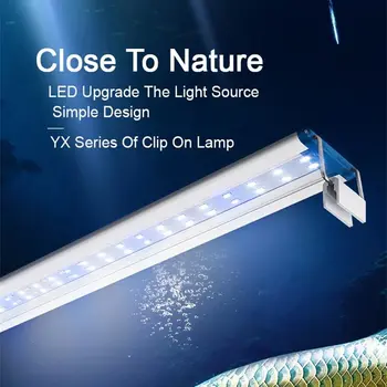 Выдвижная водонепроницаемая лампа-клипса для аквариума, супертонкая светодиодная лампа для аквариума, светильник для водных растений