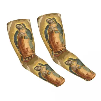Дева Гваделупская Virgin Mary Спортивная компрессионная накидка для рукавов Мексиканский католический святой с защитой от солнца и ультрафиолета, покрывало для татуировки