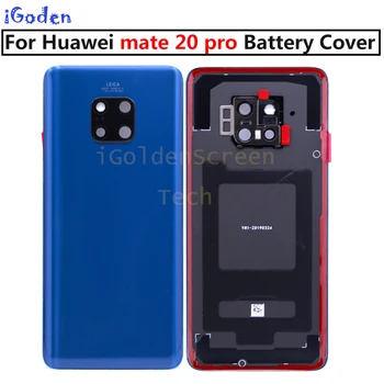 Для Huawei mate 20 pro Задняя панель крышки Батарейного отсека для Huawei mate 20 pro LYA-L09 LYA-L29 Задняя Стеклянная Дверца Корпуса + Объектив камеры