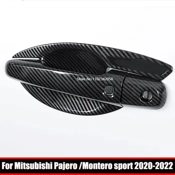 Для Mitsubishi Pajero Montero Sport 2019-2022 Ручка боковой двери автомобиля, защелка, накладка, защитный колпачок, внешние автомобильные аксессуары