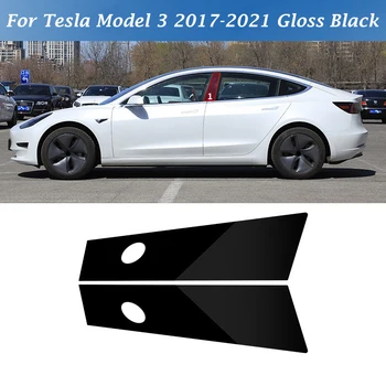 Для Tesla Модель 3 2017 2018 2019 2020 2021 2022 Стойки автомобильных стоек, молдинги для окон, дверей, наклейки на крышки, автоаксессуары
