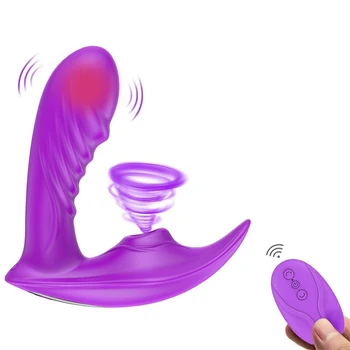 Женский вибратор с присоской для клитора, сексуальная Удовлетворяющая игрушка для женской мастурбации, фаллоимитатор с дистанционным управлением, нагревающийся фаллоимитатор для взрослых, 18 Инструментов Sexshop