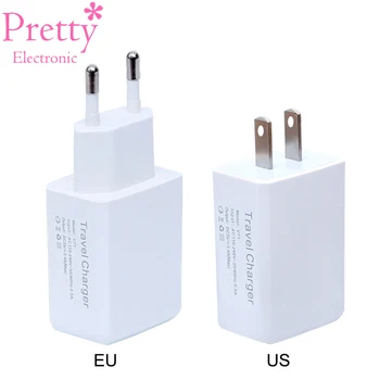 Зарядное устройство для мобильного телефона с двумя USB 5V 2A Штепсельная вилка европейского стандарта EU USA Universal в Италии, Швейцарии, Бразилии, Франции, Германии, Швеции