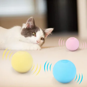 Игрушка Smart cat интерактивный мяч плюшевый зажим для кошки обучающая игрушка котенок сенсорный звуковой продукт для домашних животных пищащий игрушечный мяч принадлежности для кошек