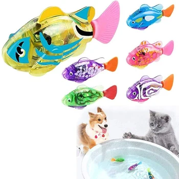 Интерактивная электрическая игрушка-рыбка для кошек со светодиодной подсветкой cat, игра в помещении, плавающий робот-рыбка, игрушка для кошек и собак, игрушка для домашних животных
