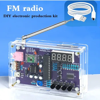 Комплект для сборки радио fm fm частотная модуляция, производство печатных плат, однокристальное электронное производство diy, сварочное упражнение pa