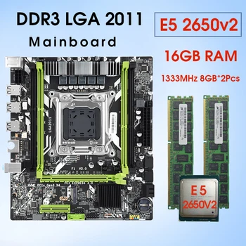 Комплект материнской платы X79 Intel Xeon E5-2650 v2 CPU MATX с 2cps * 8GB = 16GB DDR3 1333MHz 10600 ECC REG RAM KIT