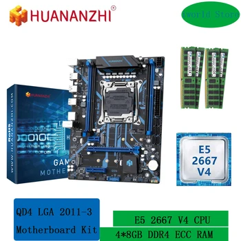 Комплект материнской платы HUANANZHI QD4 LGA 2011-3 с Intel XEON E5 2667 V4 и комбинированным набором памяти 4 * 8G DDR4 RECC M.2 NVME NGFF SATA USB