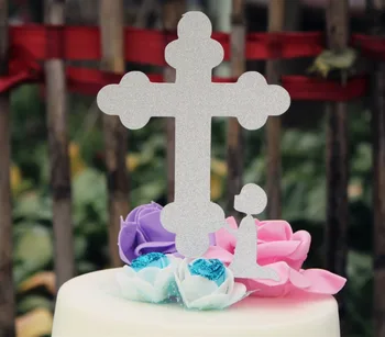 Крестины для мальчиков крестильный крест с топпером для торта для мальчиков на коленях украшение для 1-го причастия
