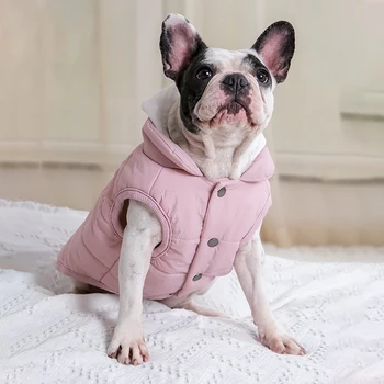 Модная одежда для собак, Зимняя куртка для собак, Одежда для домашних животных, Пуховик, теплые Толстовки для собак, Одежда для французского Бульдога для собак, домашние животные
