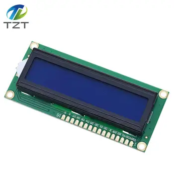 Модуль DIYTZT LCD1602 1602 Синий зеленый экран 16x2 Символьный ЖК-дисплей Модуль HD44780 Контроллер синий blacklight