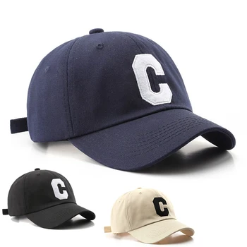 Мужская Женская бейсболка с вышитыми буквами, кепки с изогнутыми полями для летних унисекс, Регулируемая хлопковая спортивная шляпа для папы