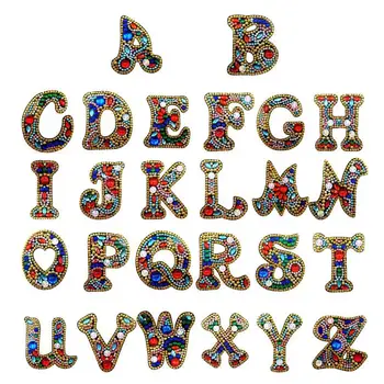 Новая Алмазная картина особой формы с английским алфавитом 5D Diy Бриллианты Брелок для ключей Детские Подарки ручной работы Подвеска в виде сумки на молнии