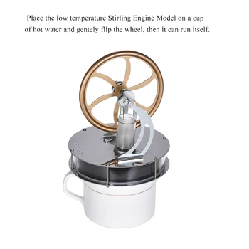 Новая низкотемпературная модель двигателя Стирлинга Модель двигателя Heat Steam Обучающий инструмент для понимания принципа работы