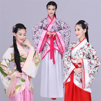 Новое женское сценическое танцевальное платье, китайские традиционные костюмы, новогодний костюм для взрослых Тан, женский Чонсам Hanfu для выступлений