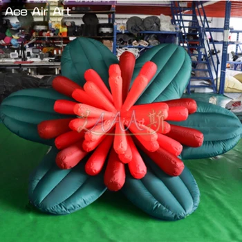 Новое поступление 2023 года, элегантный надувной зеленый цветок для декора свадебного мероприятия От Ace Air Art