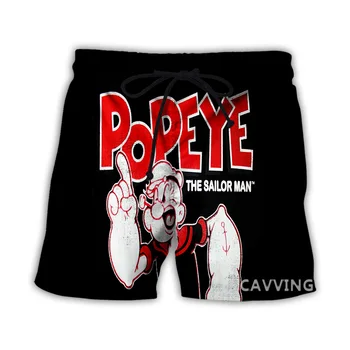 Новые модные летние пляжные шорты Popeye The Sailor с 3D принтом, уличная одежда, мужские быстросохнущие повседневные шорты для отдыха для женщин/мужчин B2