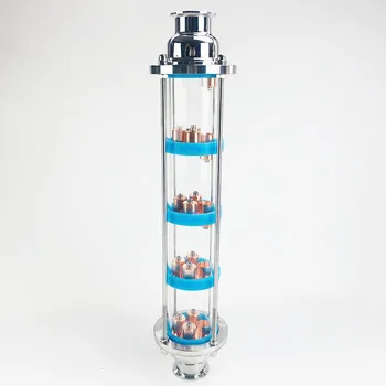 Новый тип 3-дюймовой дистилляционной линзовой колонны с 5-дюймовыми наборами медных пузырьковых пластин, смотровое стекло с тремя зажимами Из Нержавеющей стали 304