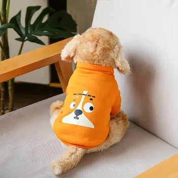 Осенне-зимняя рубашка для собак, свитер с рисунком цыпленка, Милая персонализированная одежда для домашних животных, пуловер для кошек, свитер с капюшоном для маленьких собак