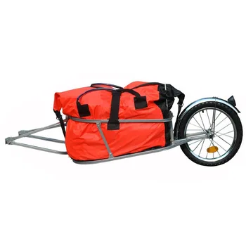 Прицеп для перевозки багажа на велосипеде на открытом воздухе с откидывающимся назад одним колесом, прицеп для покупок с грузовой сумкой, Тачка, коляска для домашних животных