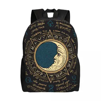 Рюкзак через плечо Унисекс, Повседневный походный рюкзак, школьная сумка Moon In An Octagonal Star, рюкзак для ноутбука, Дорожный рюкзак