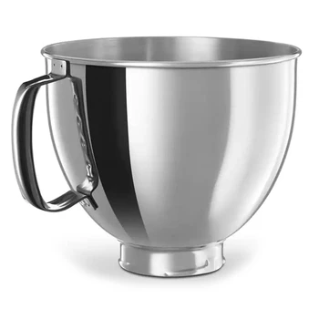 Серебряная чаша для миксера серии Kitchenaid Classic & Artisan с наклонной головкой 4,5-5 QT, 5-литровая чаша из нержавеющей стали 304