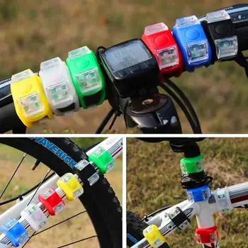 Силиконовый Передний фонарь для велосипеда, светодиодный Головной фонарь для велосипеда на переднем и заднем колесе, Водонепроницаемый Велосипедный фонарь с батареей, Аксессуары для велосипеда, Велосипедный фонарь